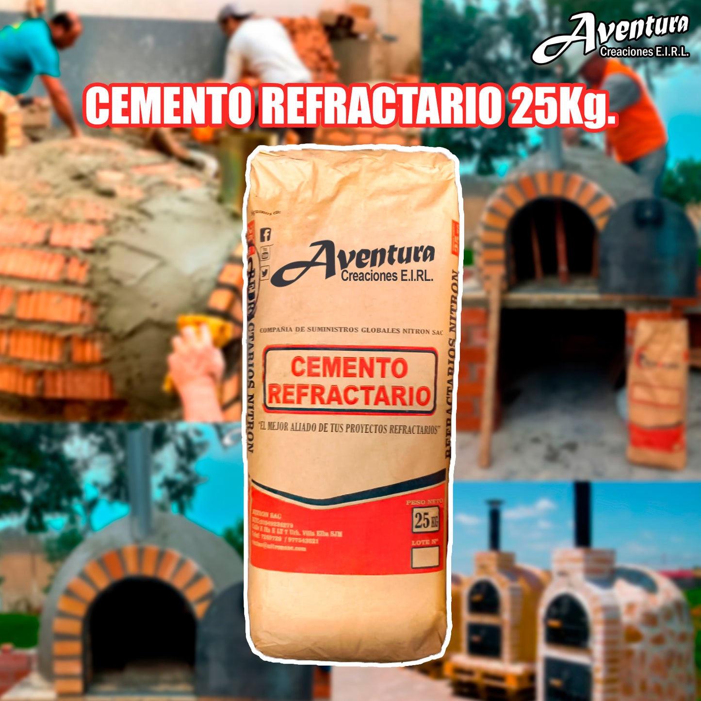 CEMENTO REFRACTARIO 25KG