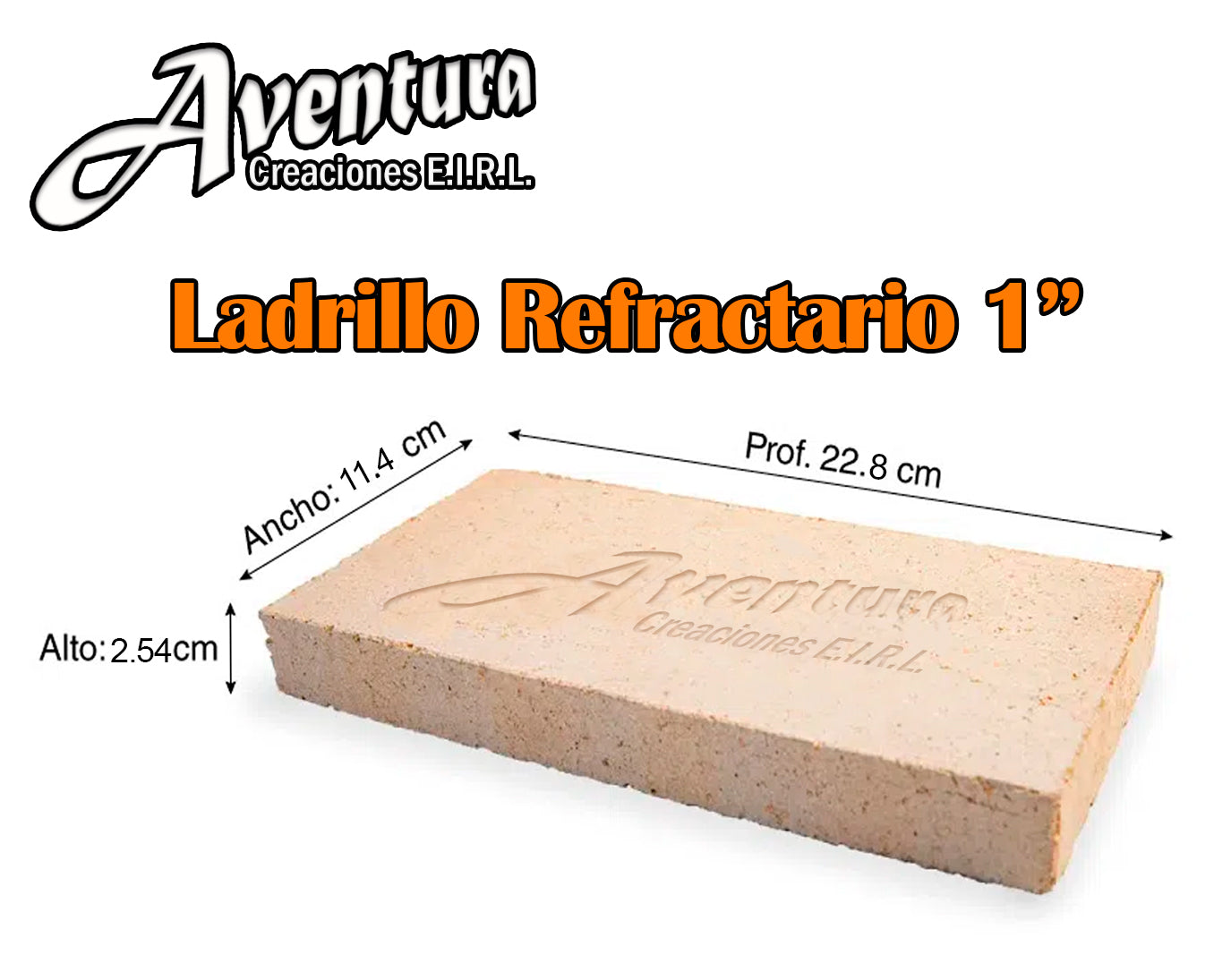 LADRILLO REFRACTARIO DE 1"