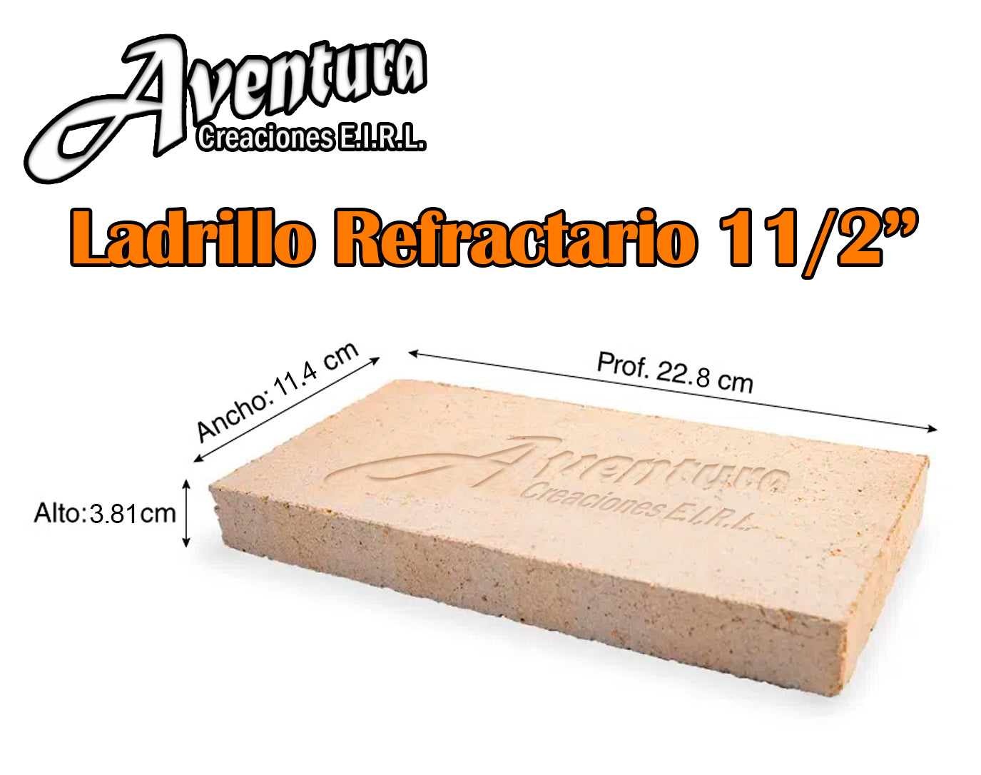 LADRILLO REFRACTARIO 1 1/2"