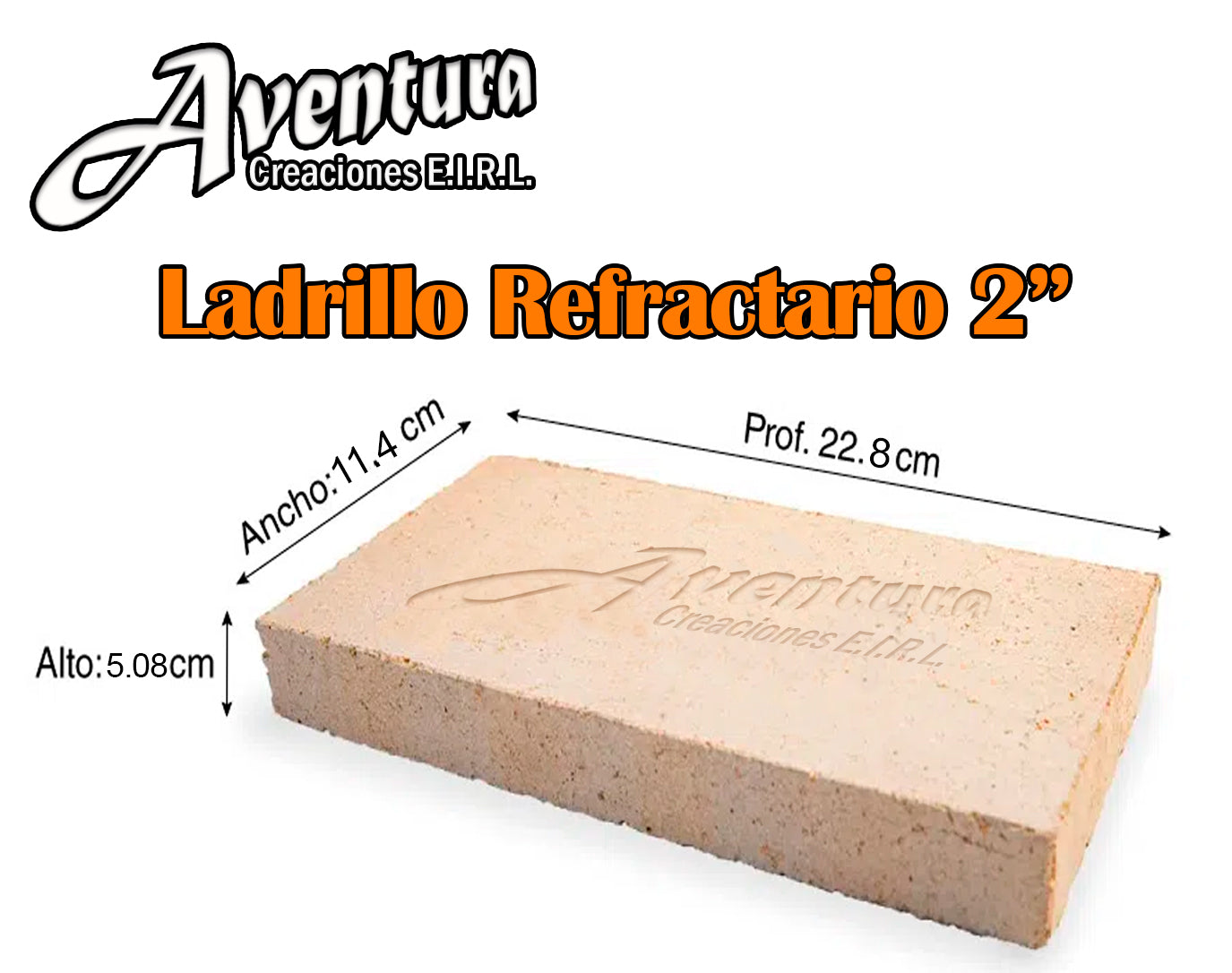 LADRILLO REFRACTARIO 2"
