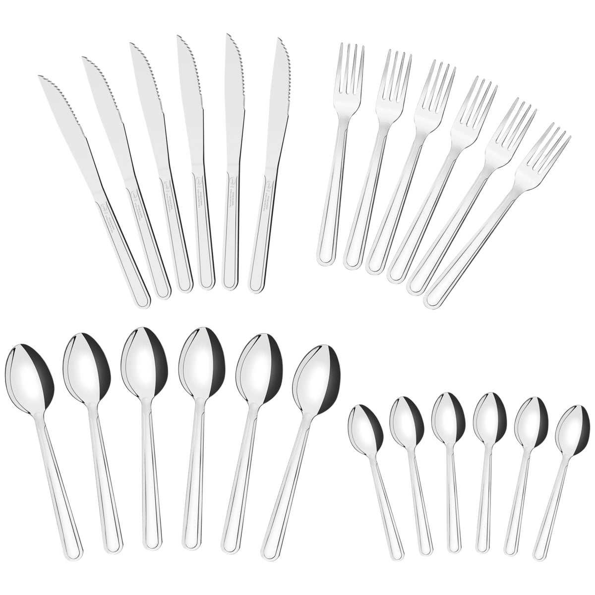 SET OF CUTLERY BUZIOS 24 PCS