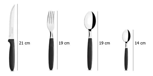 IPANEMA 24PCS BLACK CUTLERY SET