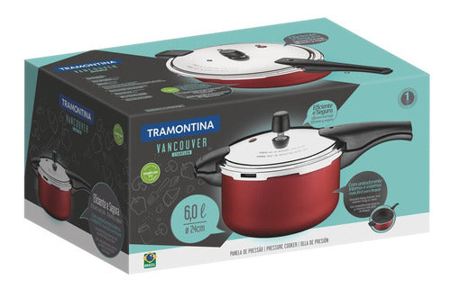 VANCOUVER 6LT RED PRESSURE COOKER