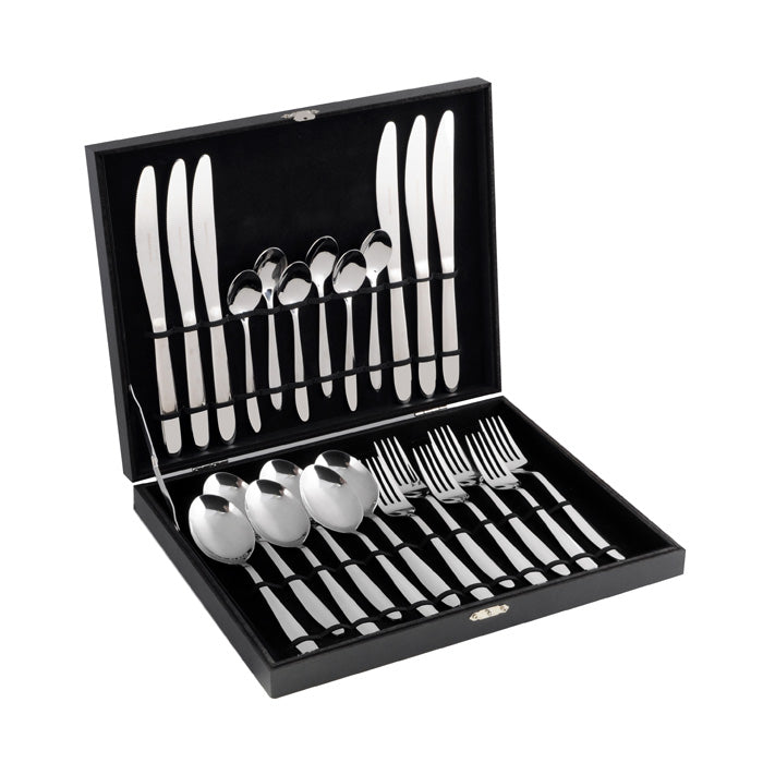 24PCS CUTLERY SET BLACK CASE